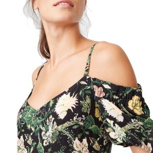 Women’s Gorgeous CLUB MONACO Gracella Floral Dress w/ Cold Shoulder‎ Size 6 EUC